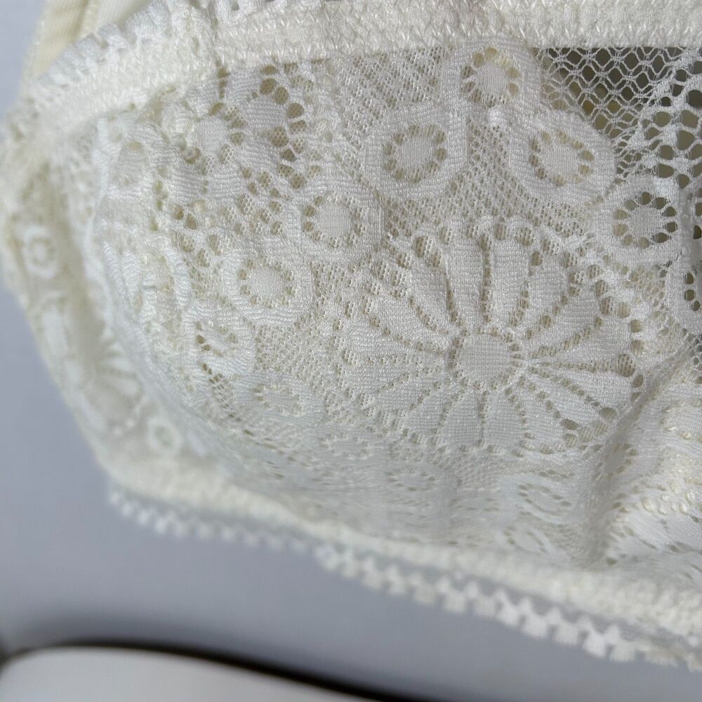 Aerie Real Power Women's Ivory Lace Wireless Convertible Push-Up Bra Size 38C - Picture 6 of 14